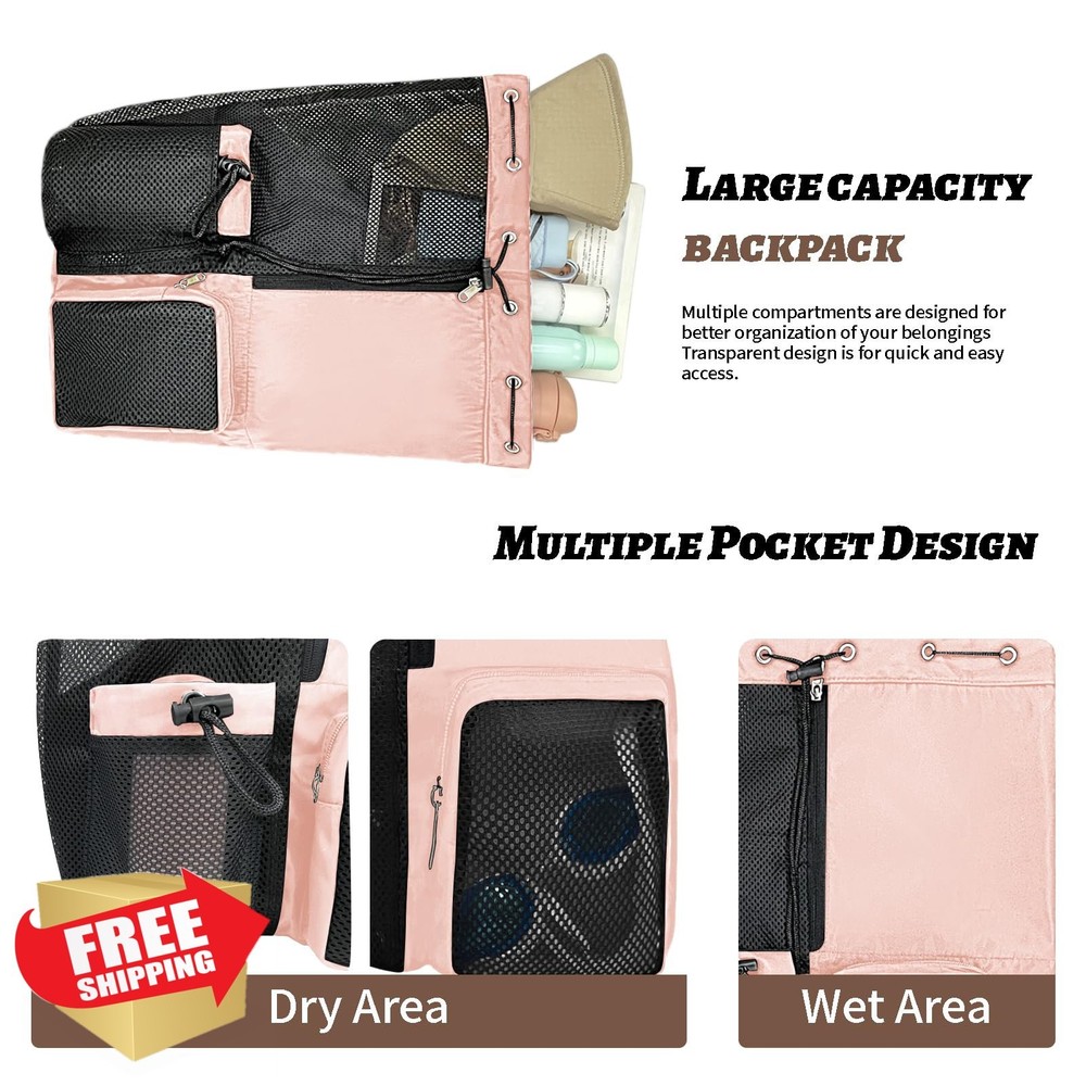 YUHAN PRETTY Beach Backpack Wet Pocket Mesh