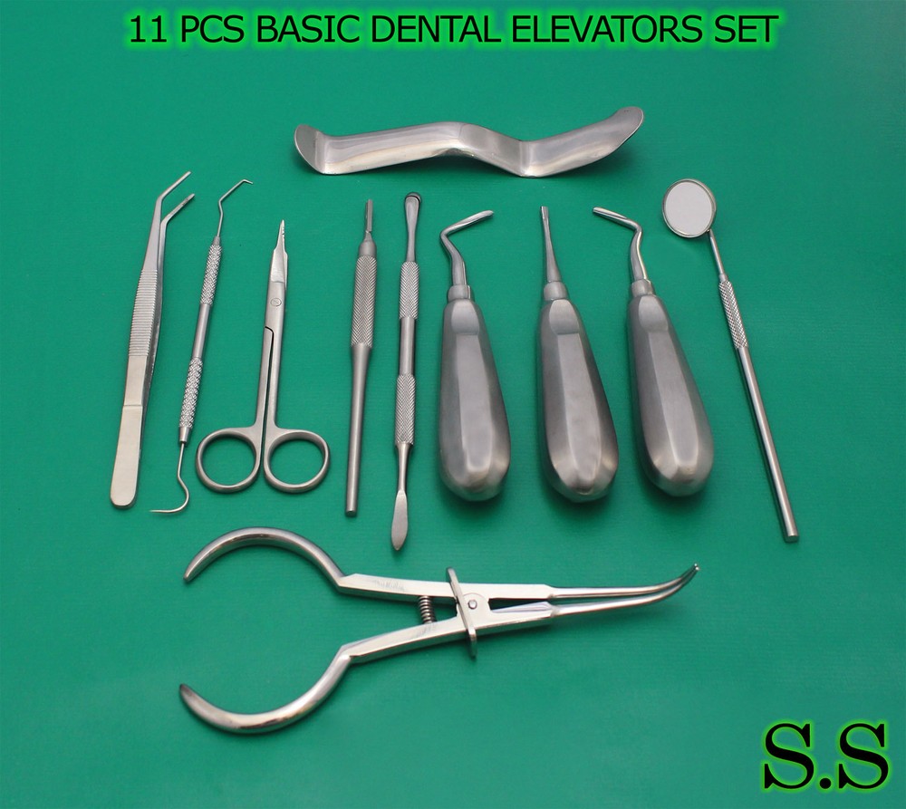 11 PCS BASIC DENTAL ELEVATORS SET INSTRUMENTS DN-510