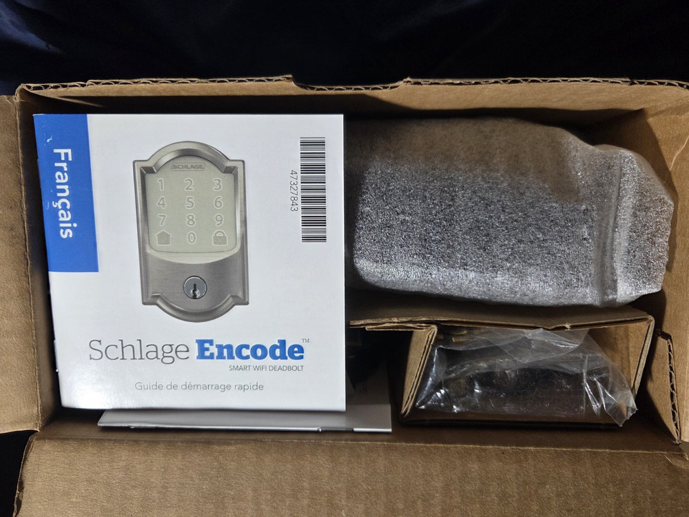 Schlage Encode Smart WiFi Deadbolt Lock for Front Door - Keyless Entry with A...