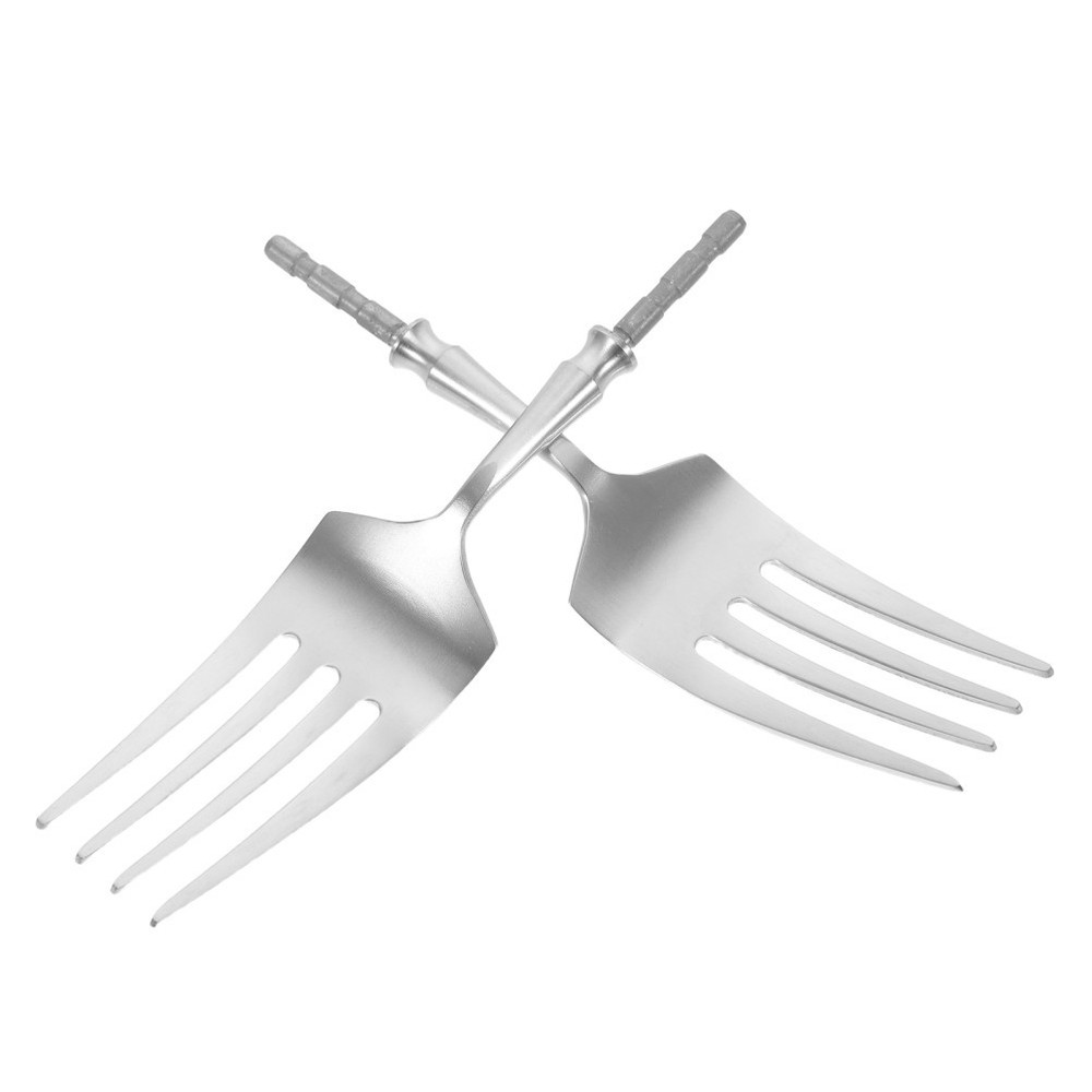 2 Pcs Forks and Spoons Replacement Heads Cutlery Accessory Flatware