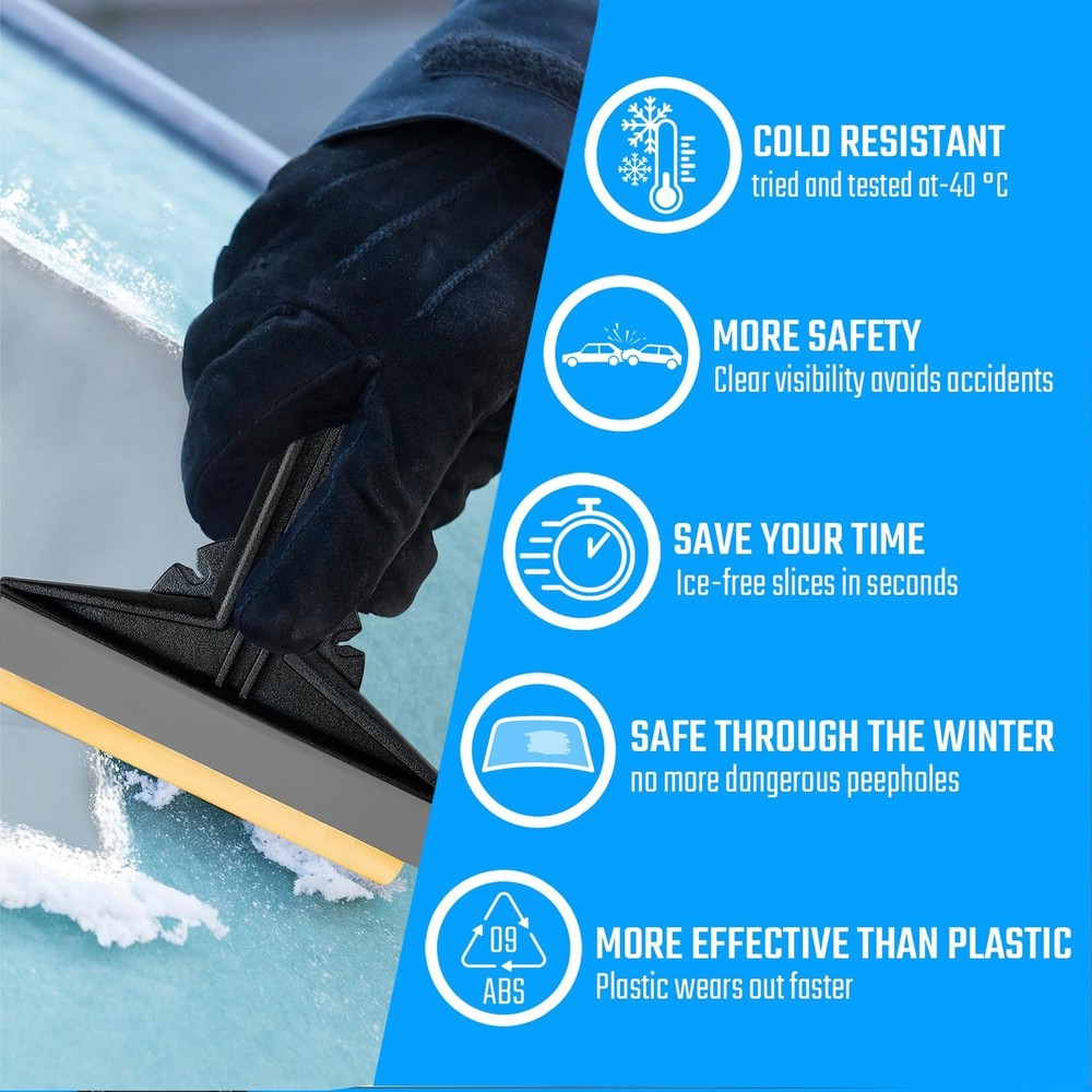 Car Ice Scraper Brass Blade - fast, easy & efficient - [ 2 Pack ] Brass Ice S...