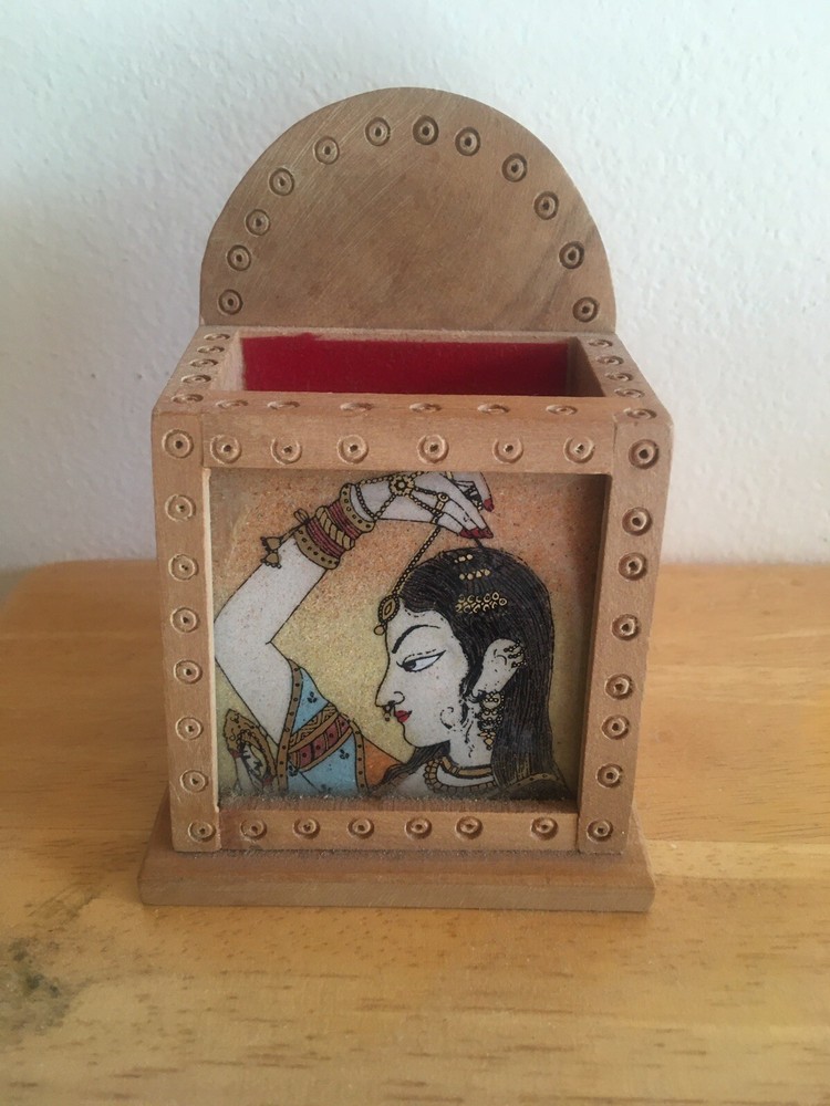 Wooden Pencil Box, Middle Eastern theme