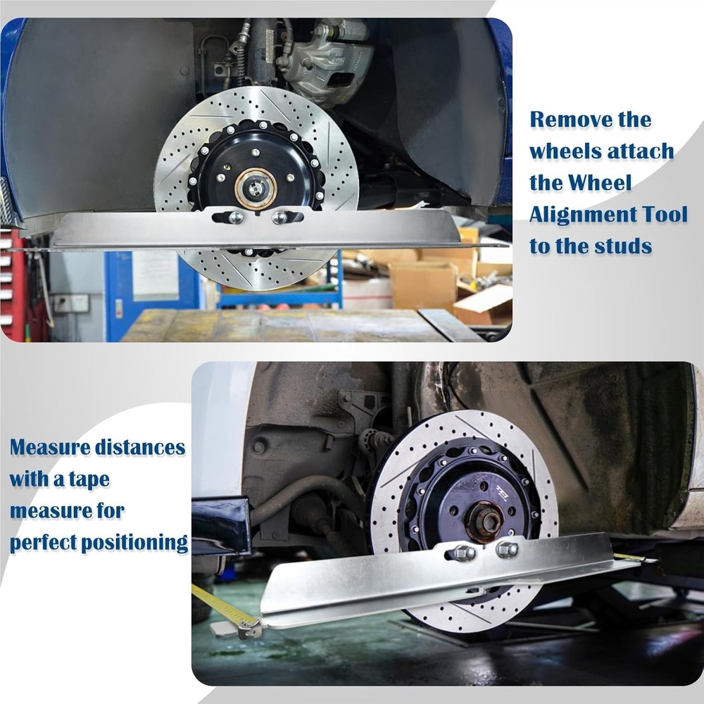 Wheel Alignment Tool Plates, Stainless Steel Toe Alignment Plate, Wheel Angle...