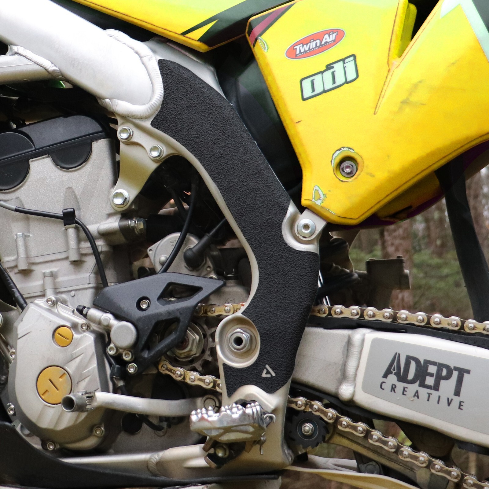 01 - 2025 Kawasaki KX85 KX100 KX112 Rubberized Grip Tape Frame Guard (2 Pairs)