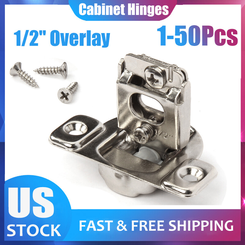 1/2" Overlay Soft Close Kitchen Cupboard Cabinet Hinge Face Frame 105° Compact
