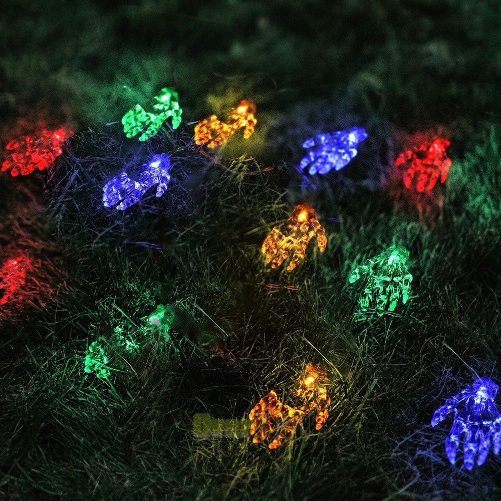 Waterproof LED String Lights: Skeleton & Ghost Battery-Powered Party Decor Lamp