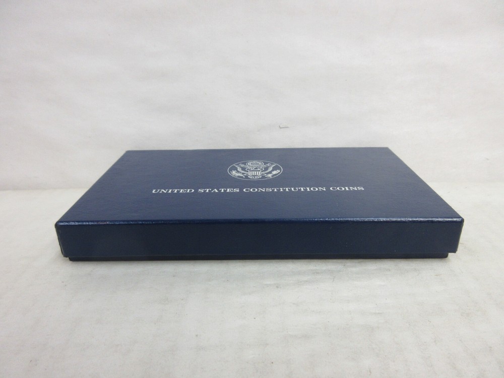 EMPTY BOX for 1987 US Constitution Proof Silver Dollar & $5 Gold 2-Coin Set
