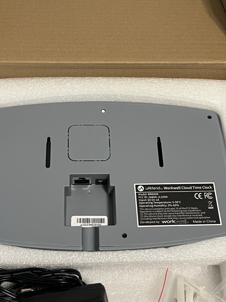 uAttend BN6000 Biometric Time Clock System for Small Business with Cloud-Based