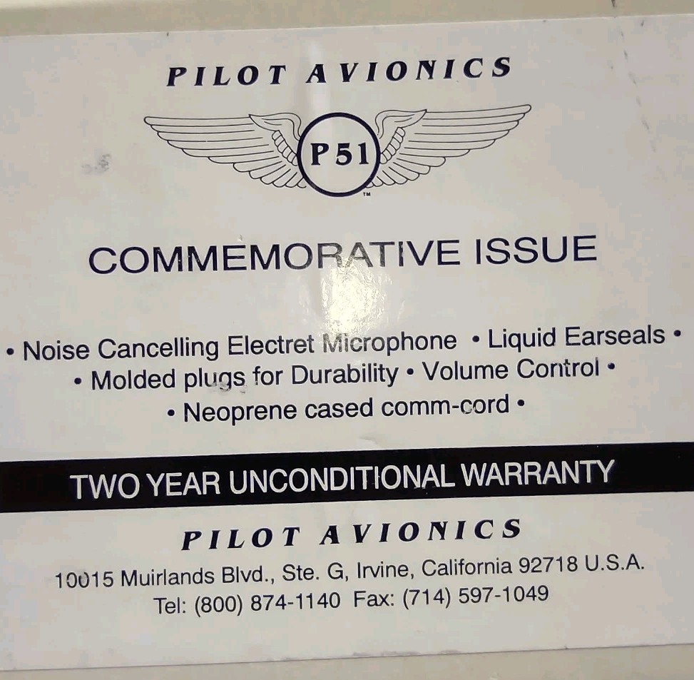 Pilot Avionics P-51 Commemorative Headset