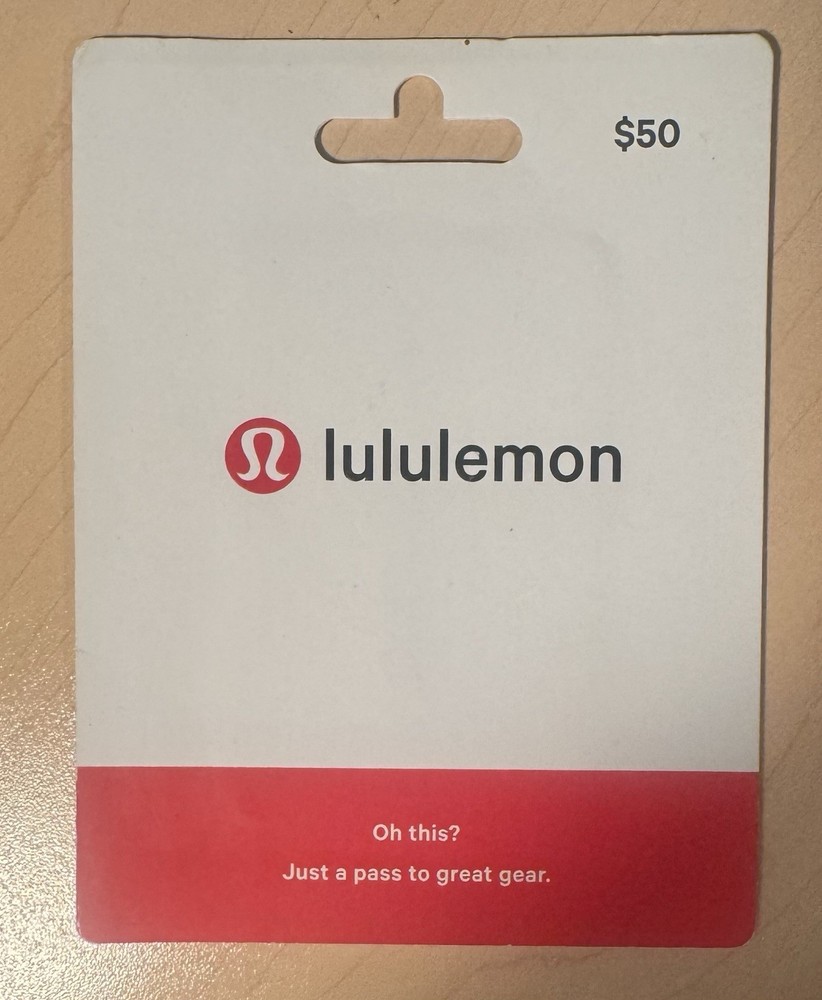 LULULEMON $50 GIFT CARD