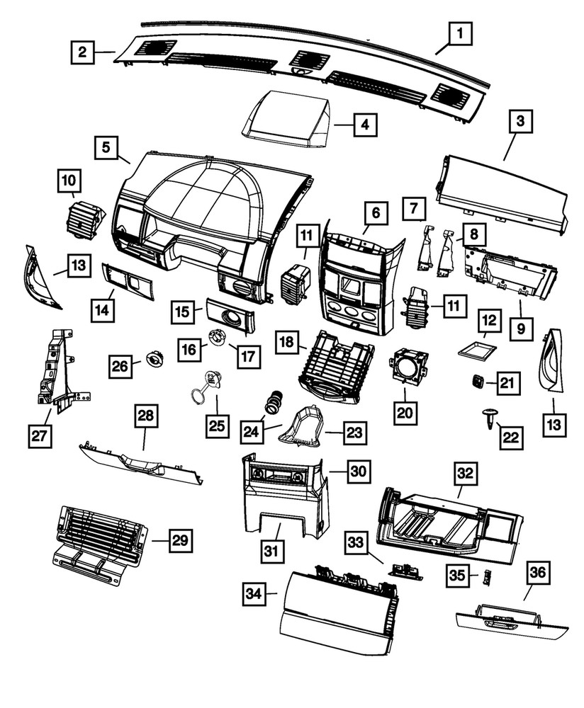 Genuine Mopar Glovebox Door Latch 1JF211DSAA