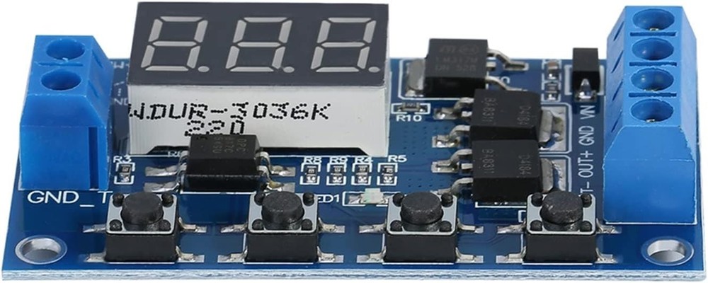 Versatile DC 5V-36V Relay Timer Module with LED Display - Powerful Control