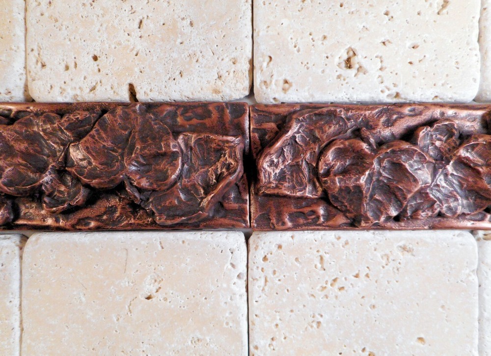 Copper Leaves Decorative Liner Bar