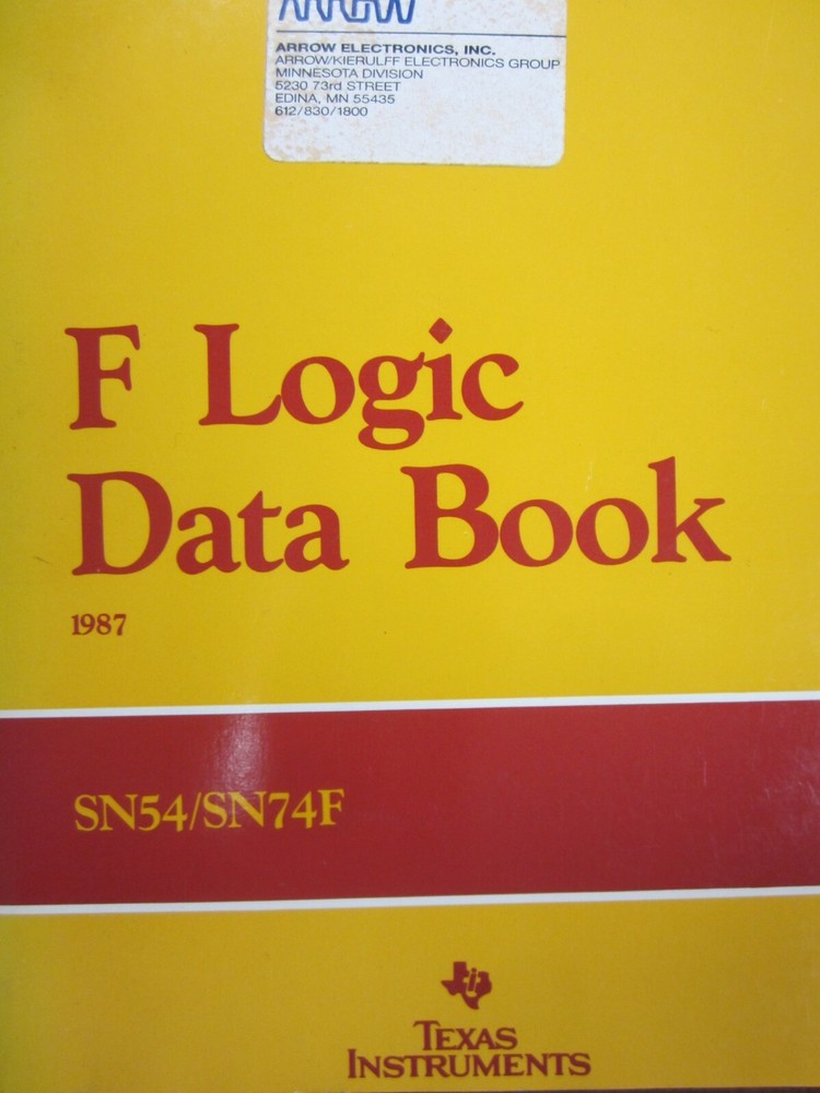 Texas Instruments F Logic Data Book 1987 SN54/SN74F