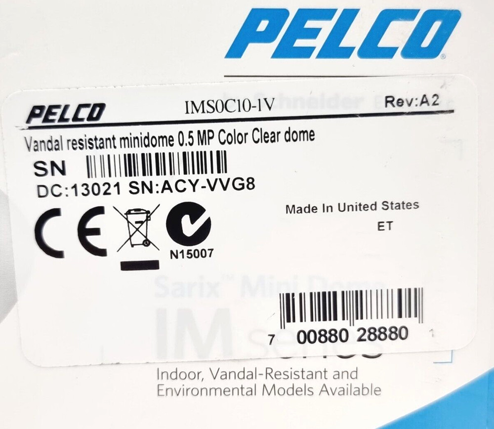 PELCO IMS0C10-1V Network Dome Camera