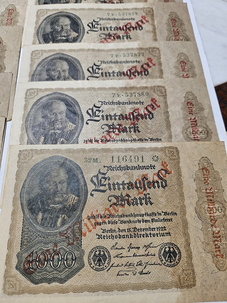 Germany banknote. Weimar. 1 Billion Banknote Bill