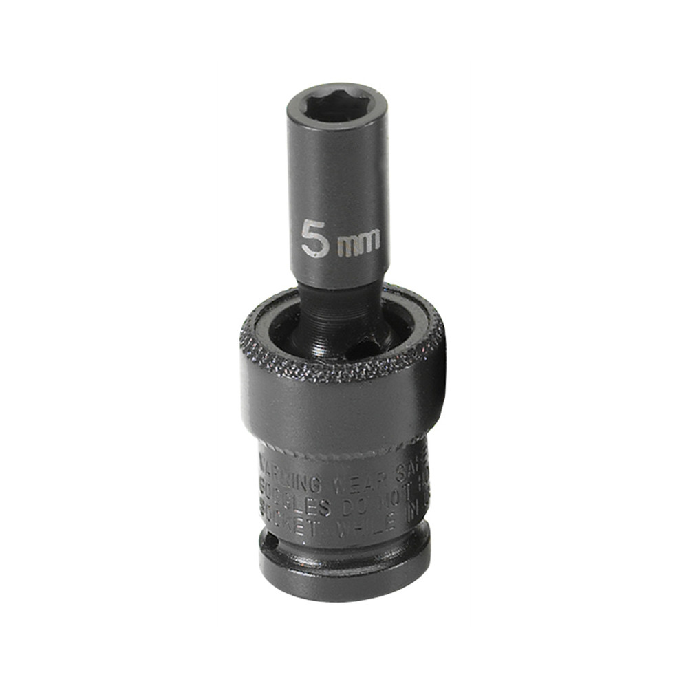 Grey Pneumatic 1/4" Surface Drive x 5mm Standard Universal Socket
