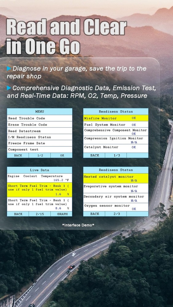 OS601 OBD2 Scanner Diagnostic Tool Code Reader Engine Fault Scan Tool for OBD...