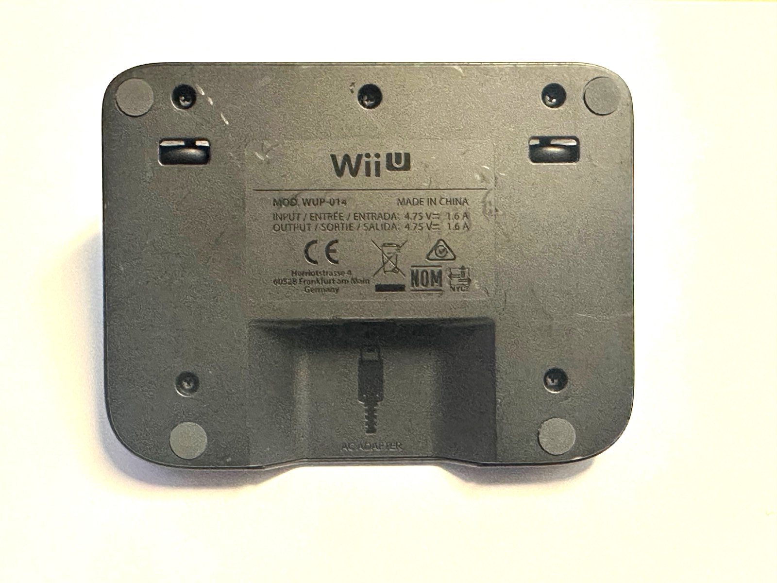 Genuine OEM Nintendo Wii U Gamepad Black Charge Dock Cradle WUP-014 Tested