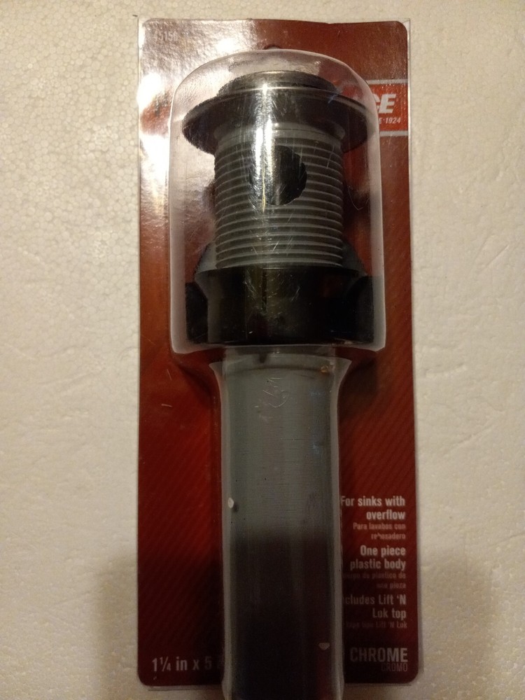 ACE P.O. Plug  Chrome 45156 NEW