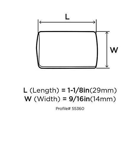 Amerock BP55360GPH Riva Knob, Graphite ( 2 knobs )