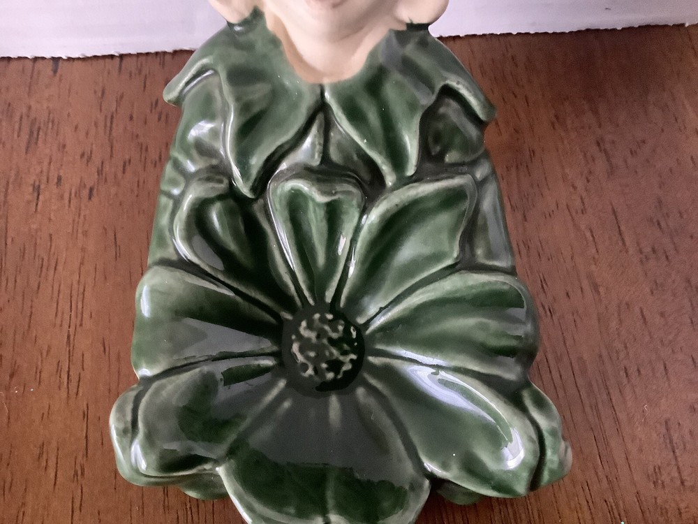 Vintage? Green Elf Pixie Nick/Knack Holder FIGURE