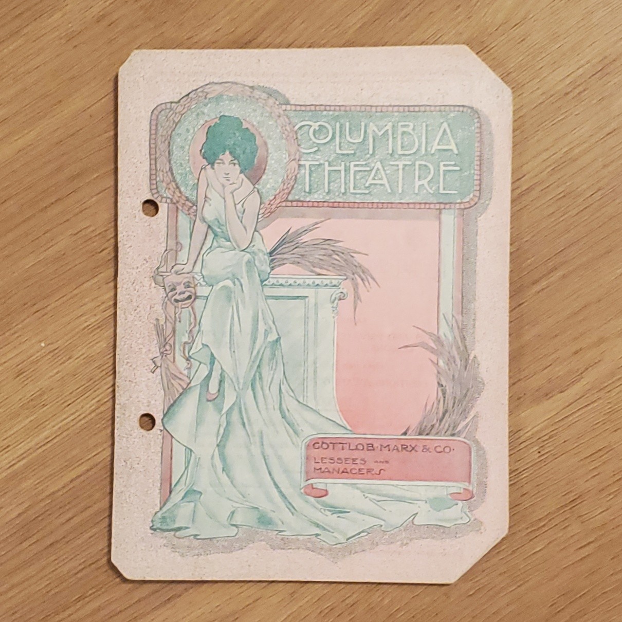 2226----1906 Columbia Theatre programs San Francisco destroyed by earthquake