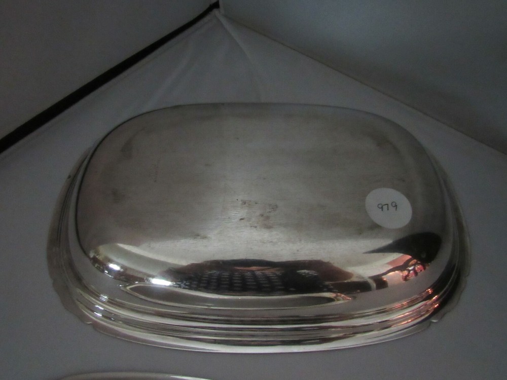 Reed and Barton Silver Plate Covered Dish – Monogrammed “B”