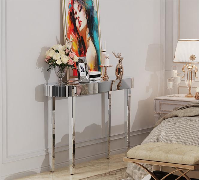 Console Table Dressing Makeup for Bedroom Entryway Chic Sofa Side Accent Table