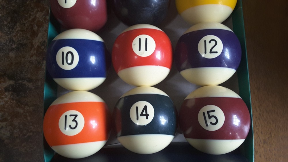 Vintage Belgium Made Billiards Pool Ball Set