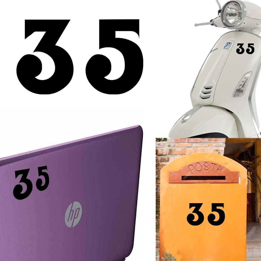 Sticker Vinyl Number 35 Version Euskal