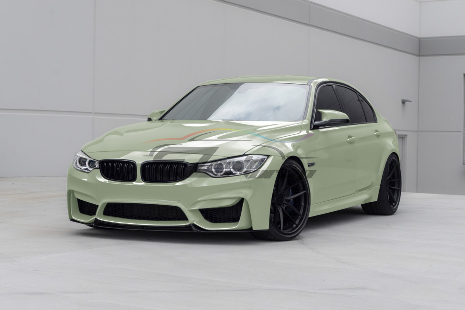 High Gloss Light Khaki Green Car Vinyl Wrap Sticker Decal Sheet Film Air Release