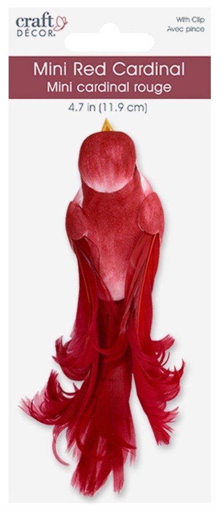 Craft Dcor Essentials Mini Cardinal 4.7" 1/Pkg-Red