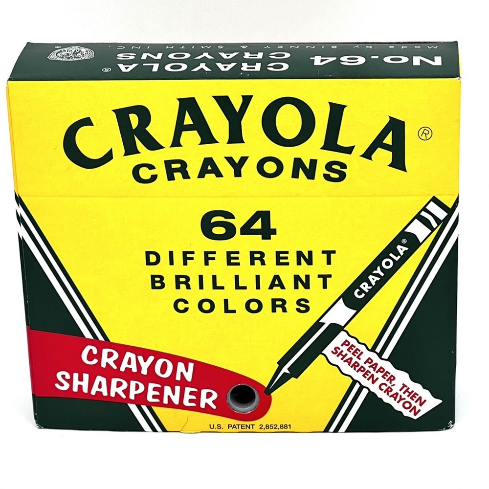 Crayola Box 64 Crayons Built In Sharpener Binney & Smith USA 2018
