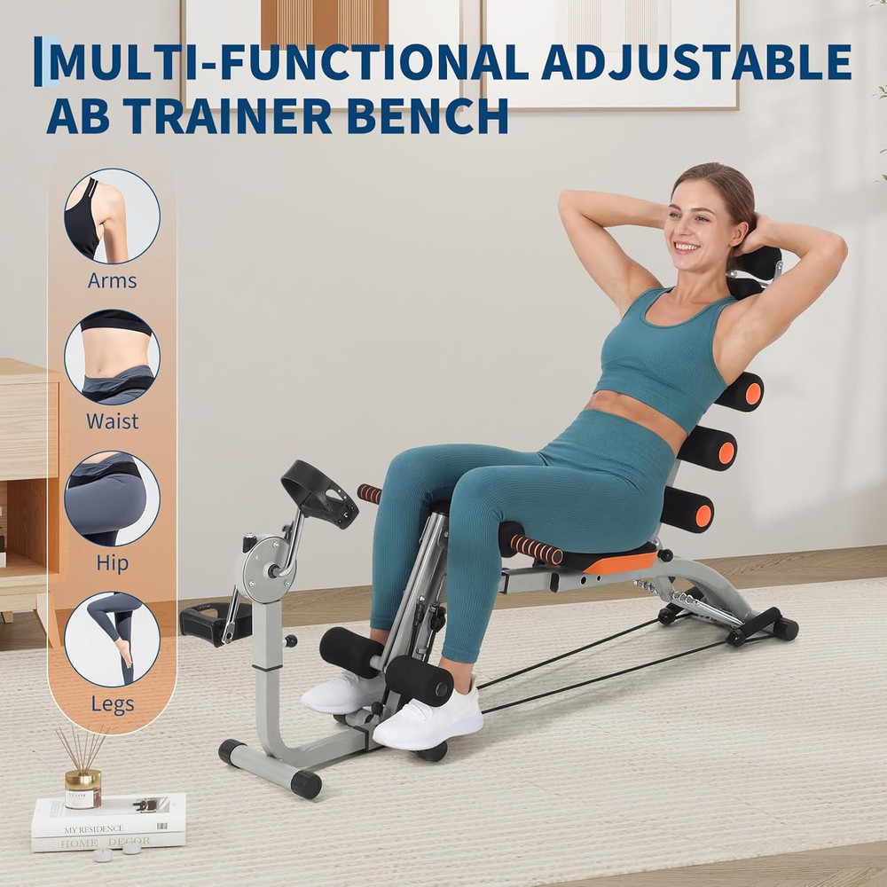 Multifunctional Ab Machine, Adjustable Sit up Bench, Core Workout Bench for Abdo