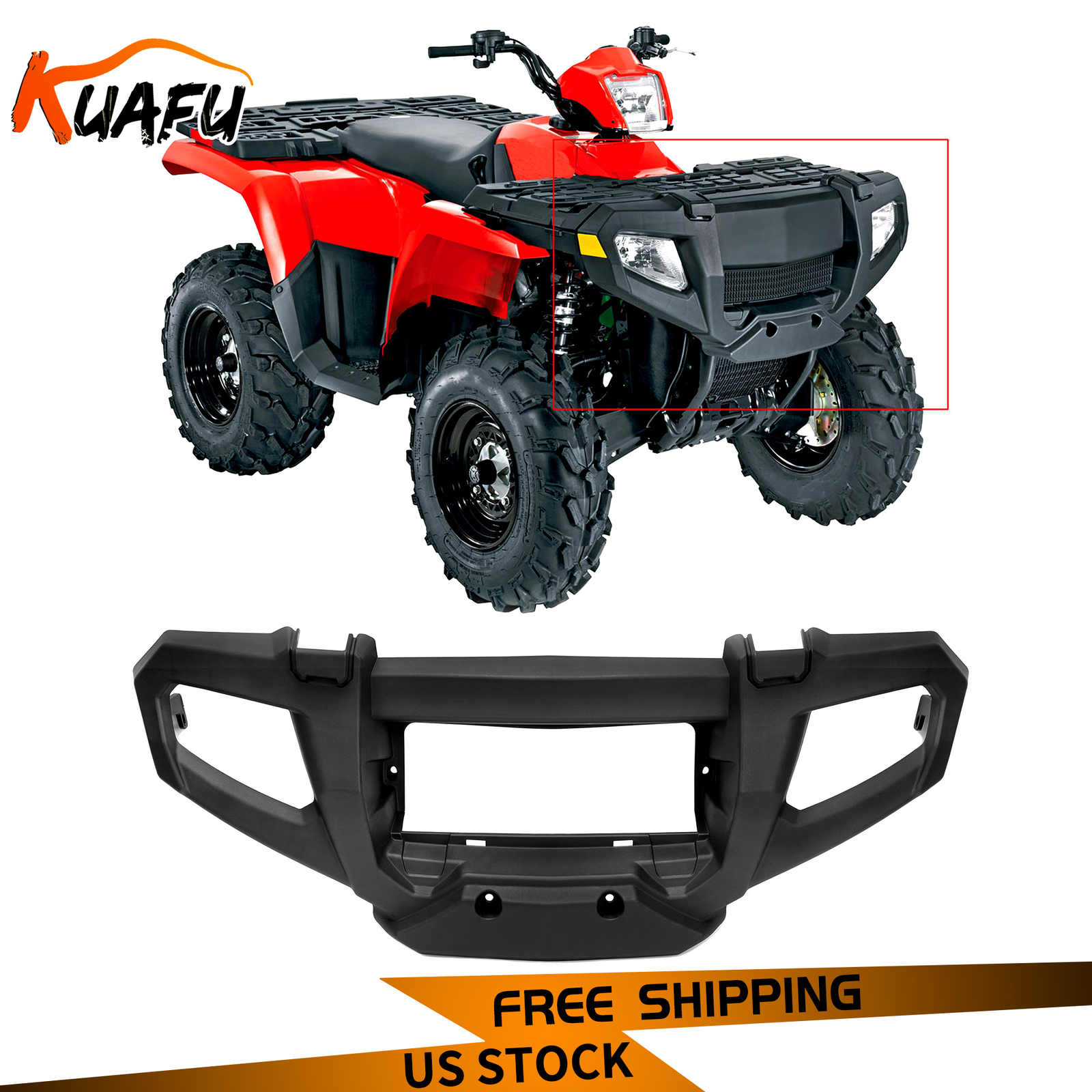 KUAFU Front Bumper Guard For Polaris Sportsman 500 700 800 X2 Touring 2005-2010