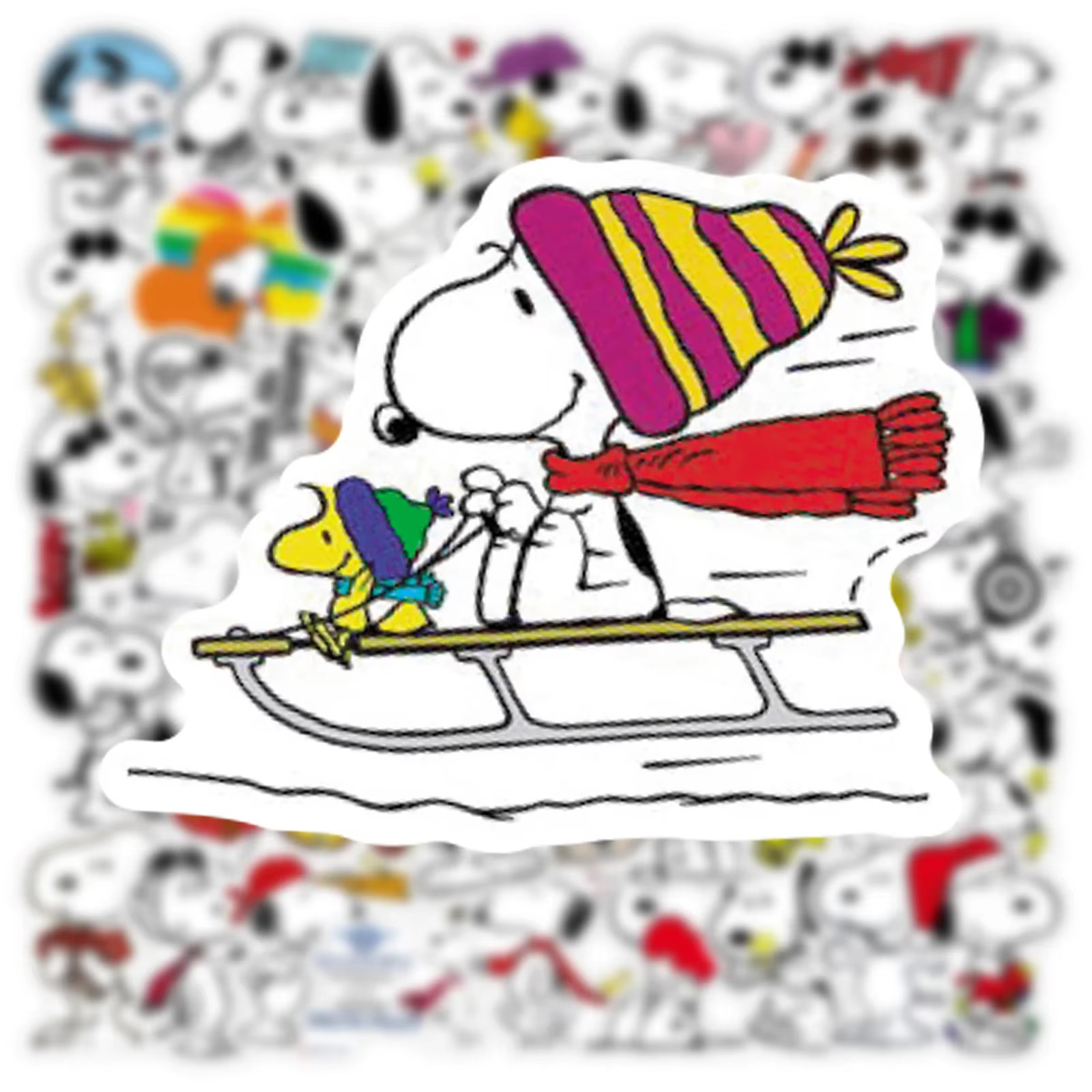 Snoopy Stickers Peanuts 50 Pack Set Waterproof Cute Decal Sticker Set Woodstock