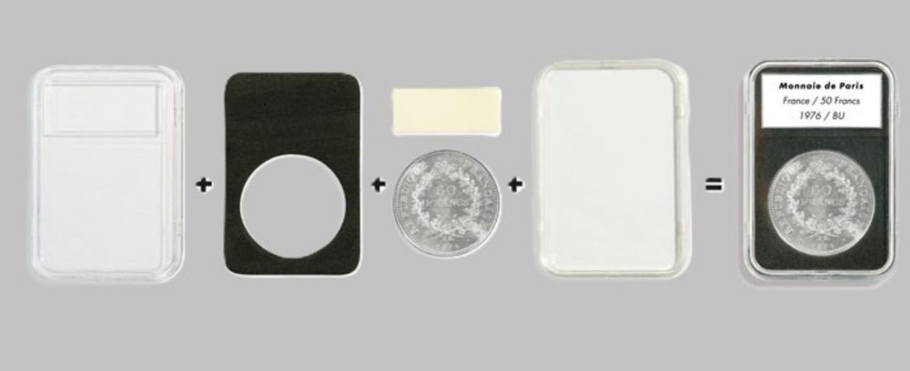 41 MM Coin Capsules square 5 pack ( Leuchtturm Everslab )