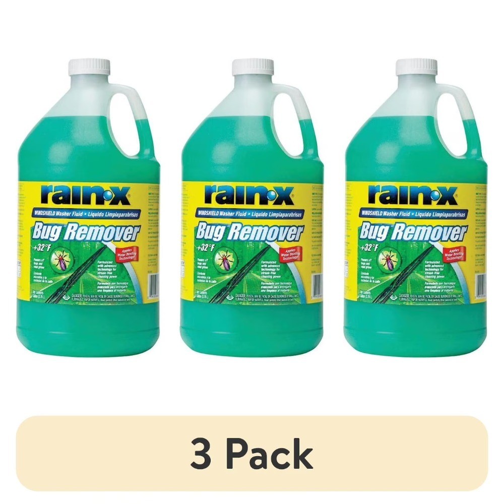 (3 pack) Bug Remover Windshield Washer Fluid