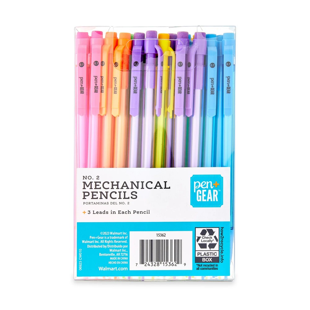 Pen Gear #2 Mechanical Pencils, Medium Point, 0.7 mm, 50 Pack