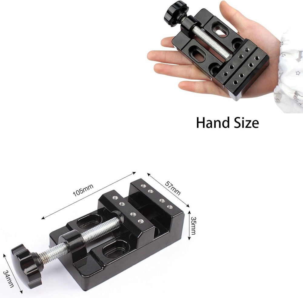 8 Hole Mini Multi-Function Flat Vise Clamp Bed Aluminum Alloy Bench Press Vice