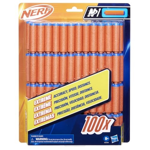 Nerf N Series N1 Darts, Includes 100 Compatible Only Medium, Orange