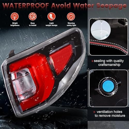 Tail Lights Outer Assembly Compatible with 2013-2016 GMC Outer Left Side LED