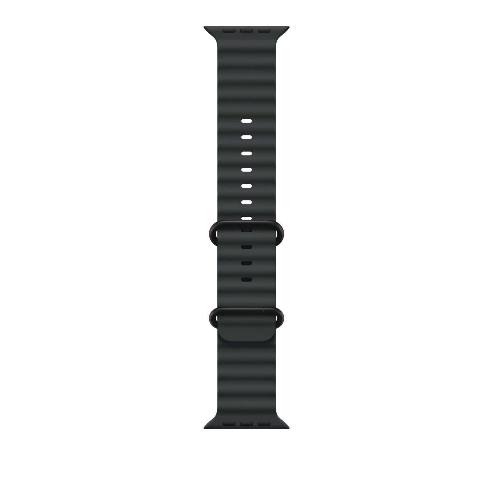 NEW Genuine Apple Watch Band - Ocean Band (49mm) - Black with Black Finish