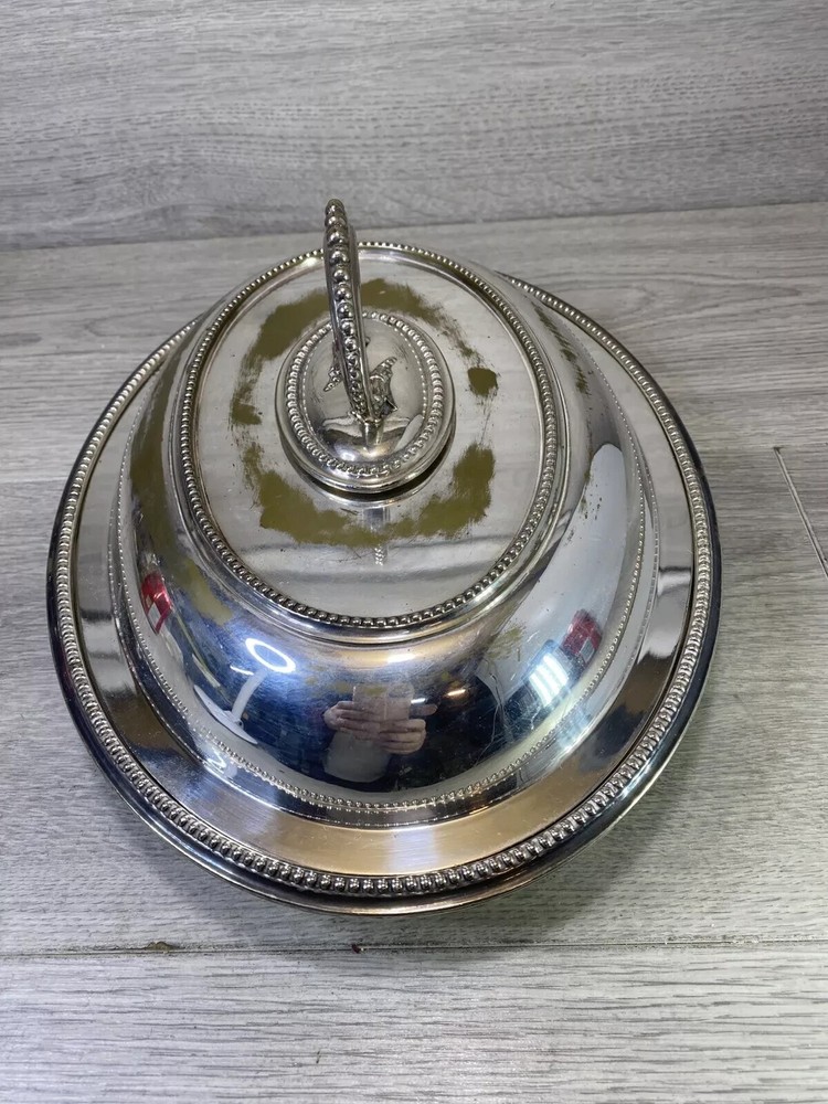 Victorian walker & hall silver Plated Serving Dish with Lid sheffield
