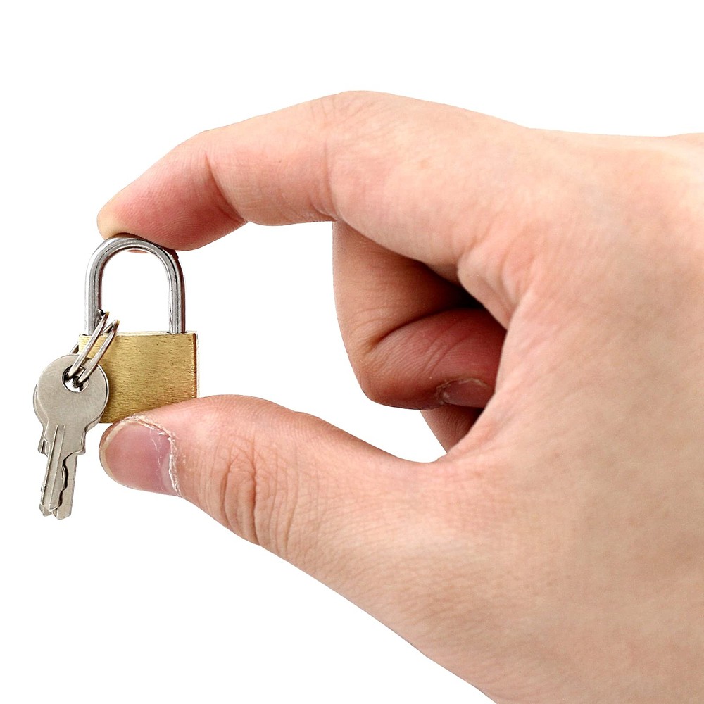12 Pieces Mini Locks with Keys, Small Solid Brass Padlock Suitcase Locks for ...