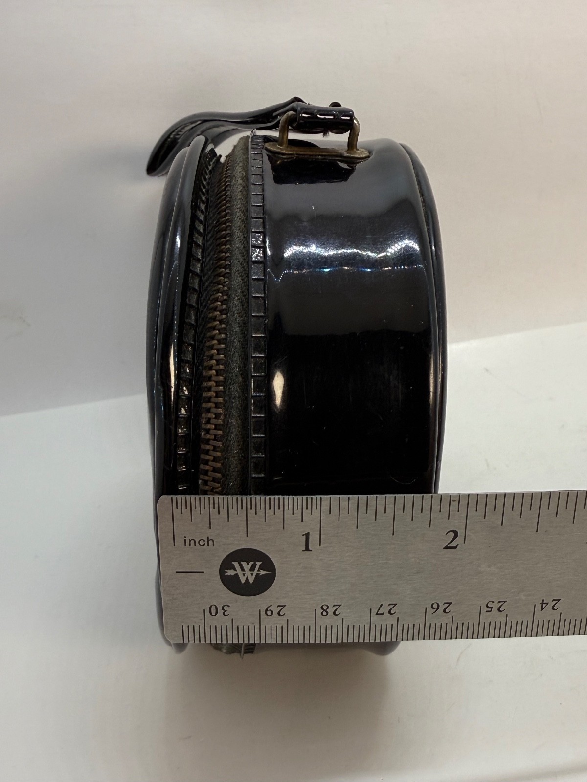 Vintage MICKEY MOUSE Small Black VINYL PURSE WALT DISNEY Hong Kong *Free Ship*