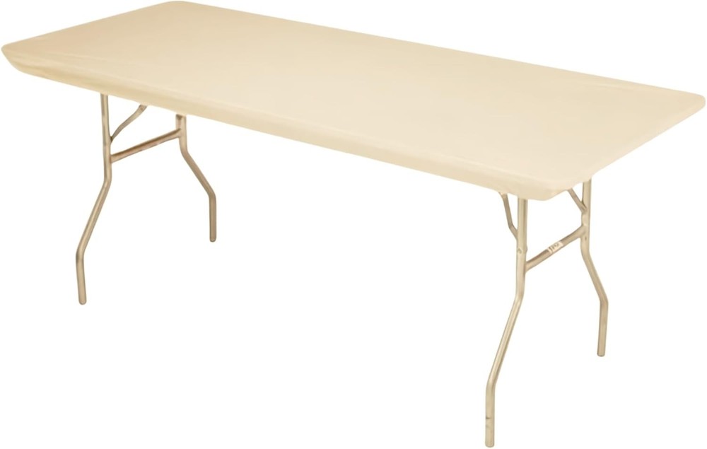 Kwik Covers 10 Pack of Fitted Rectangular Plastic Table Covers 6' Foot or 8'