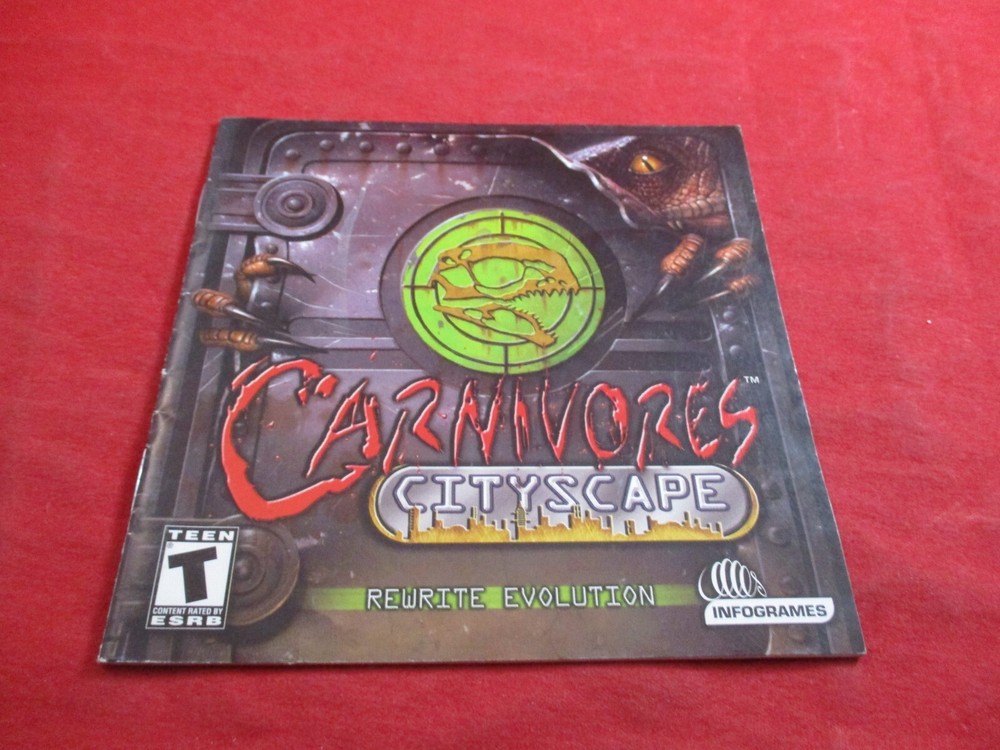 Carnivores Cityscape PC Computer Instruction Manual Booklet ONLY #S1