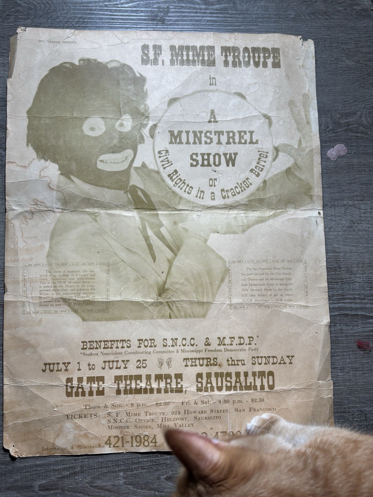 bill graham Presents A Minstrel Show Civil Rights In a Cracker Barrel Original
